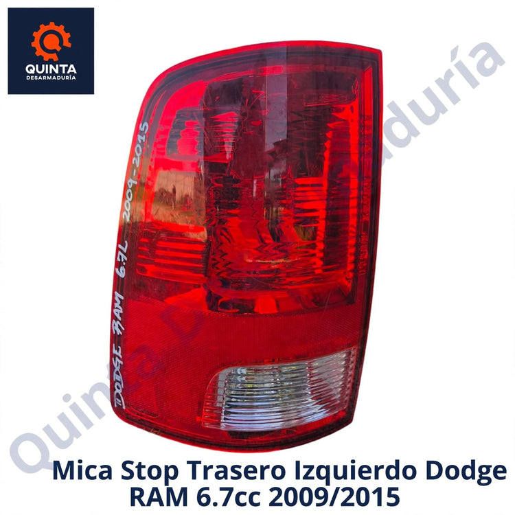 Mica Stop Trasero Izquierdo Dodge RAM 6.7cc 2009/2015